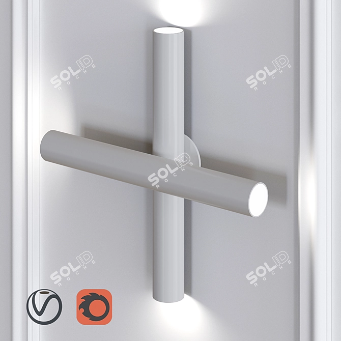 Modern Wall Sconce: Rotation 437OL-W01 3D model image 6