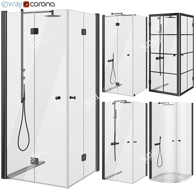 Svedbergs Set 85 Shower Collection 3D model image 1