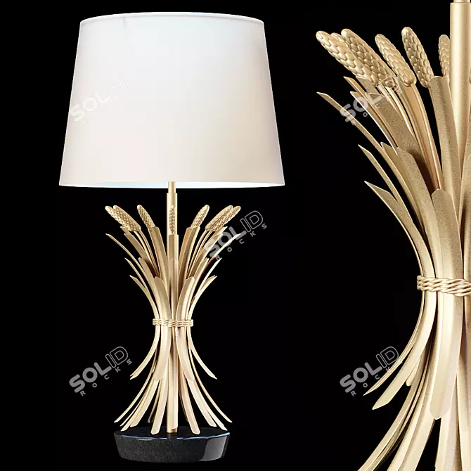 Eichholtz Bonheur Table Lamp: Elegant Granite Base with Antique Gold Finish 3D model image 1