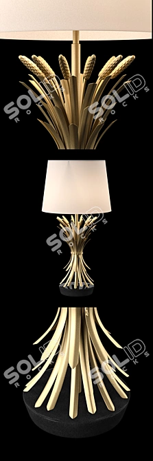 Eichholtz Bonheur Table Lamp: Elegant Granite Base with Antique Gold Finish 3D model image 2