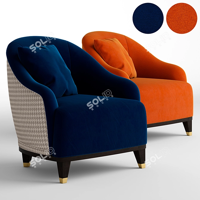 Turri Jolly Armchair: Elegant, Comfortable, and Stylish 3D model image 1