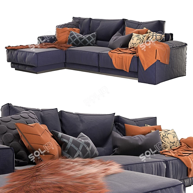 Sophie Corner Sofa: Modern Elegance for Any Space 3D model image 2