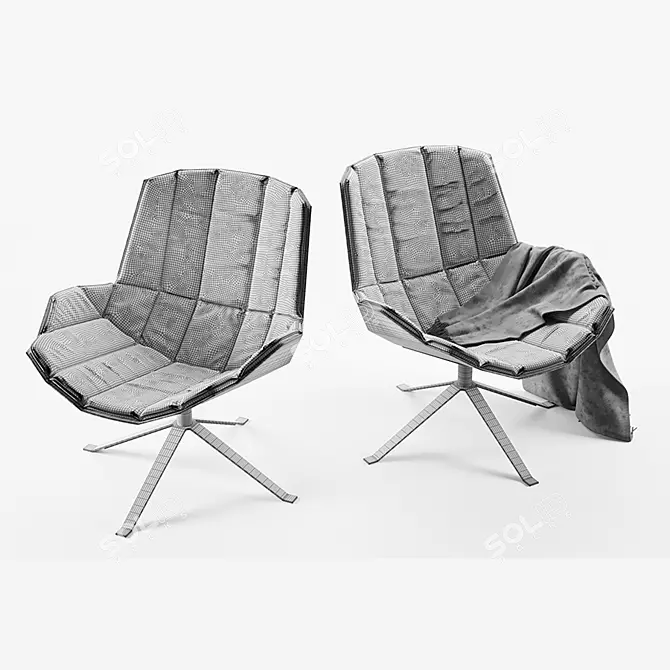 Ergonomic Muller Martini Chair 3D model image 3