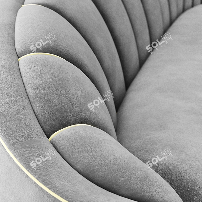 Refined Artdeco Sofa 3D model image 3