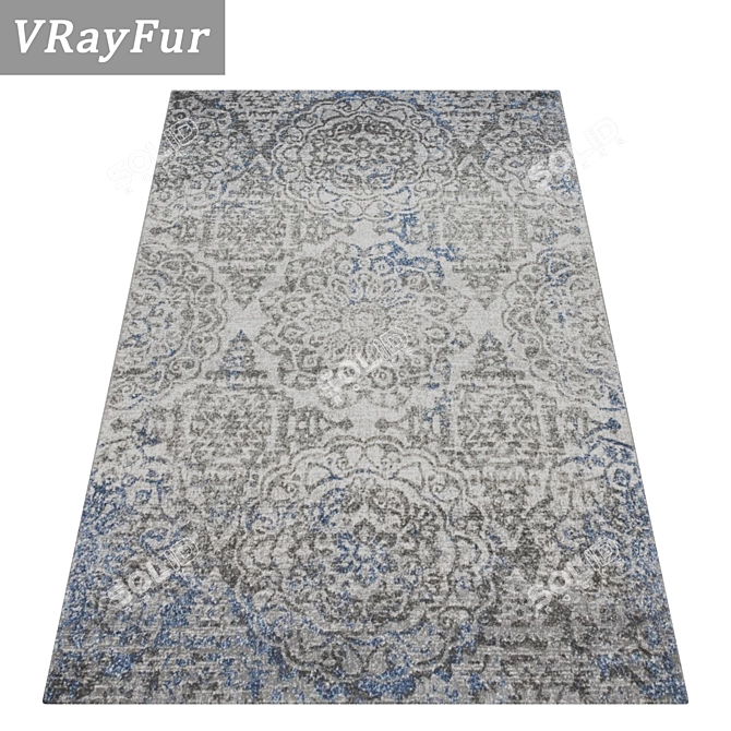 Luxury Carpets Set: High-Quality Textures 3D model image 2