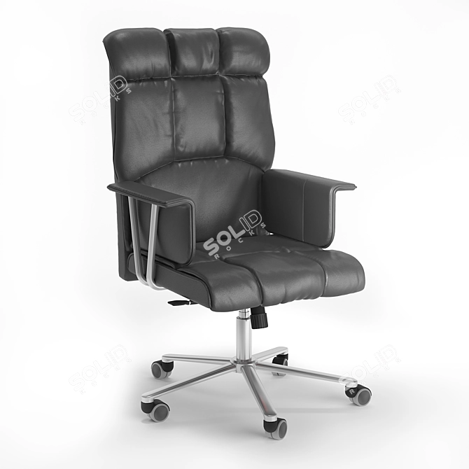 ErgoLuxe Black Office Chair 3D model image 1