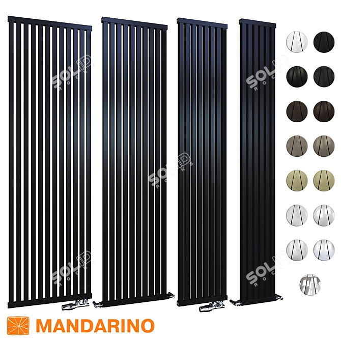 Mandarino Piazza 1800 Aluminum Radiator: High-Quality Italian Design 3D model image 1