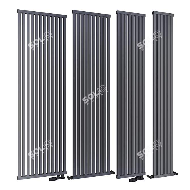 Mandarino Piazza 1800 Aluminum Radiator: High-Quality Italian Design 3D model image 3