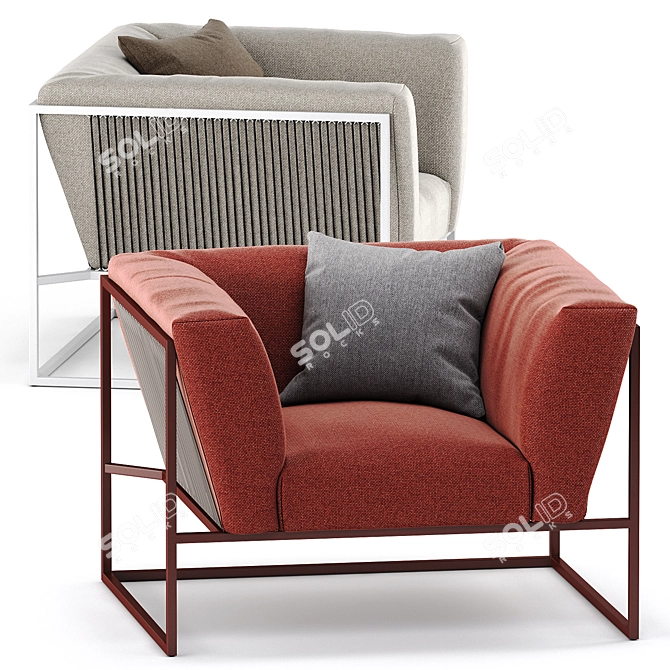 Arpa Armchair: Sleek, Stylish, Comfortable 3D model image 2