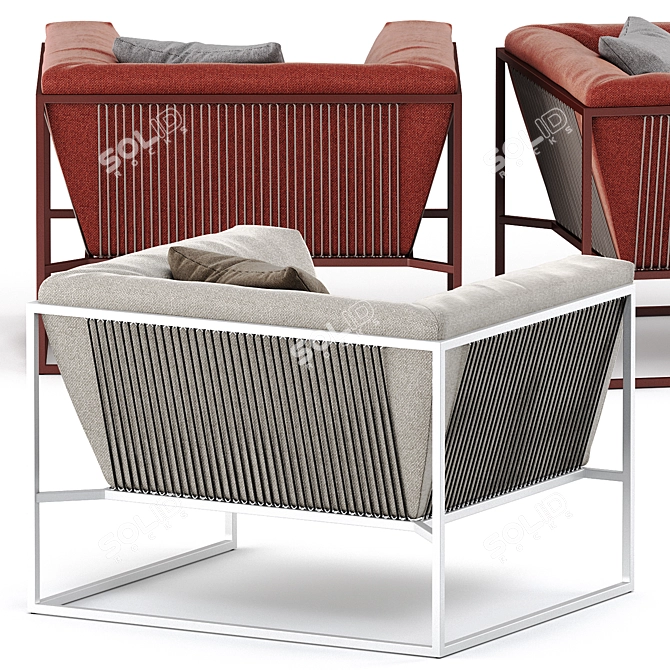 Arpa Armchair: Sleek, Stylish, Comfortable 3D model image 3