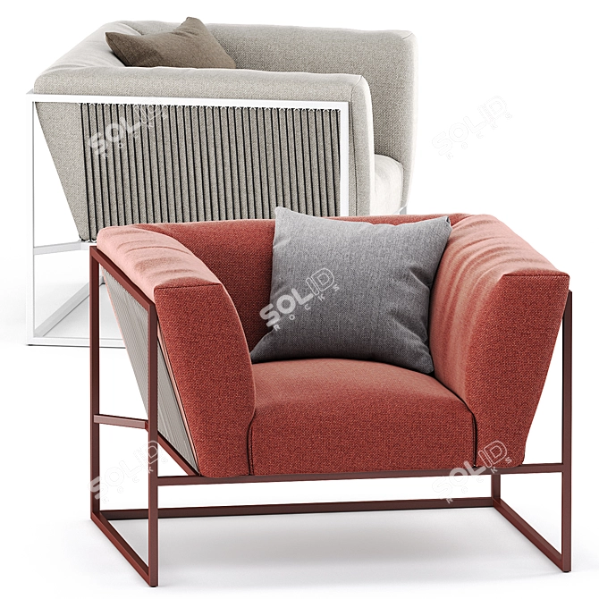 Arpa Armchair: Sleek, Stylish, Comfortable 3D model image 7