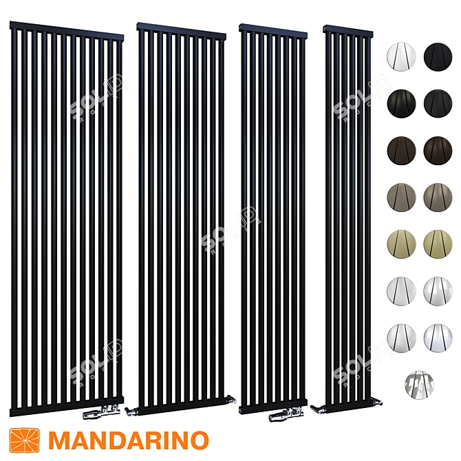 High-Quality Aluminum Radiator: Mandarino Tondo 1800 3D model image 1