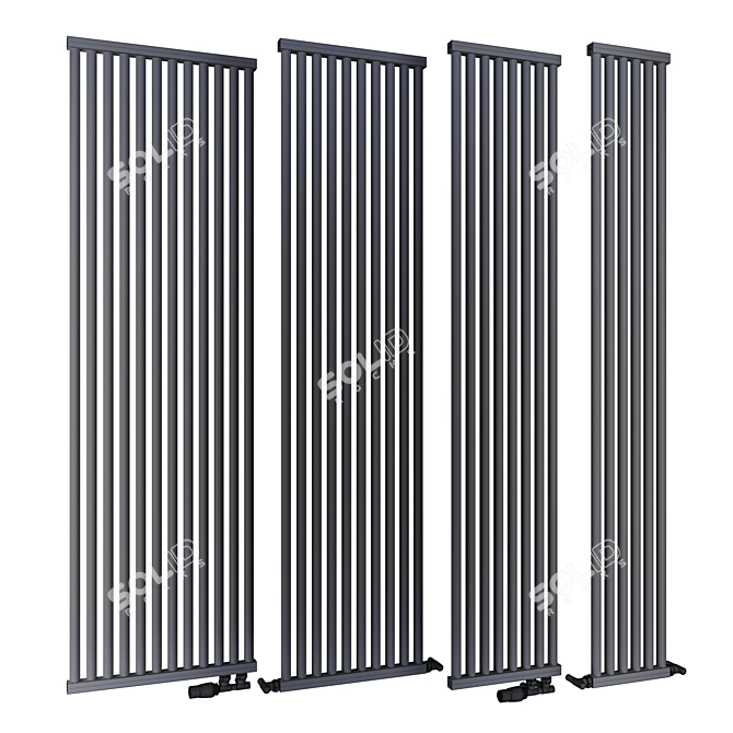 High-Quality Aluminum Radiator: Mandarino Tondo 1800 3D model image 3