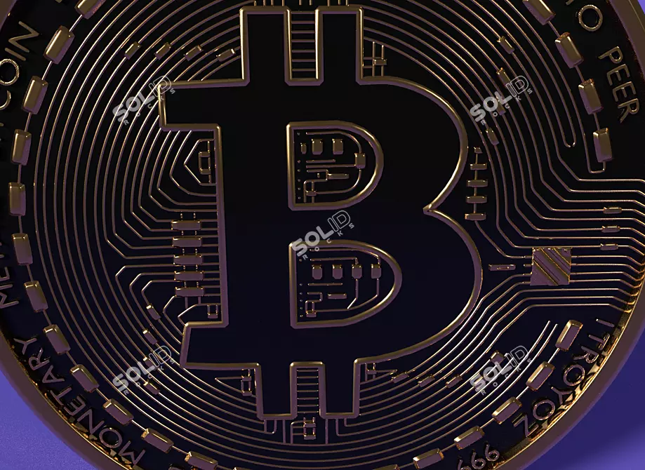 Crypto Currency Token 3D model image 2