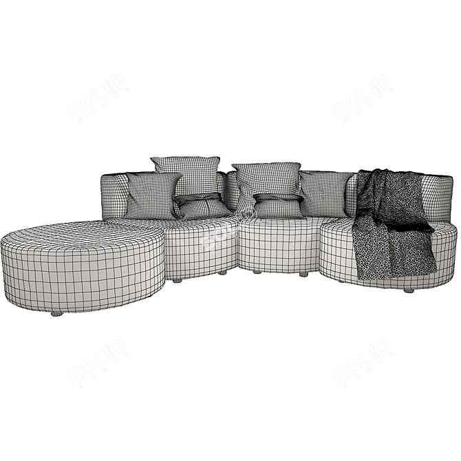 Modular Luxe Sofa: Vray Render, UV Mapped 3D model image 4