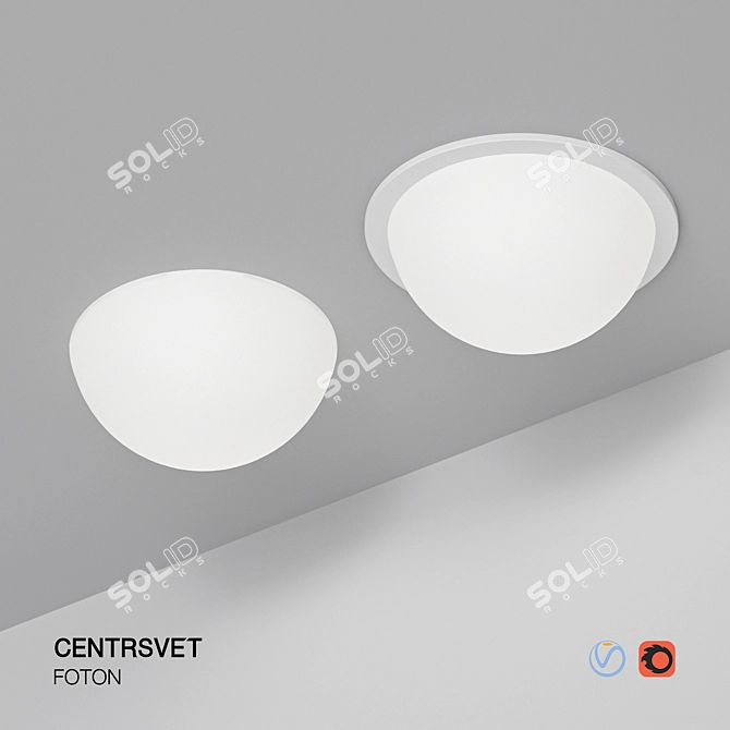 Foton Bubble Light: Elegant Design & Seamless Installation 3D model image 1