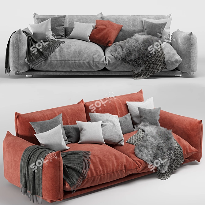 Modern Marenco Sofa: Elegant and Comfortable 3D model image 1