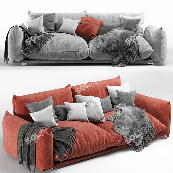 Modern Marenco Sofa: Elegant and Comfortable 3D model image 5