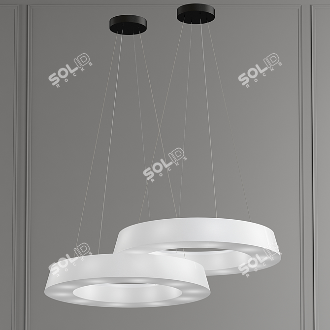 Circular Pol J Pendant Light 3D model image 1