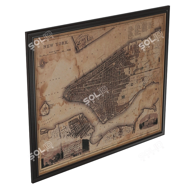 Restoration Hardware Vintage Maps 3D model image 3