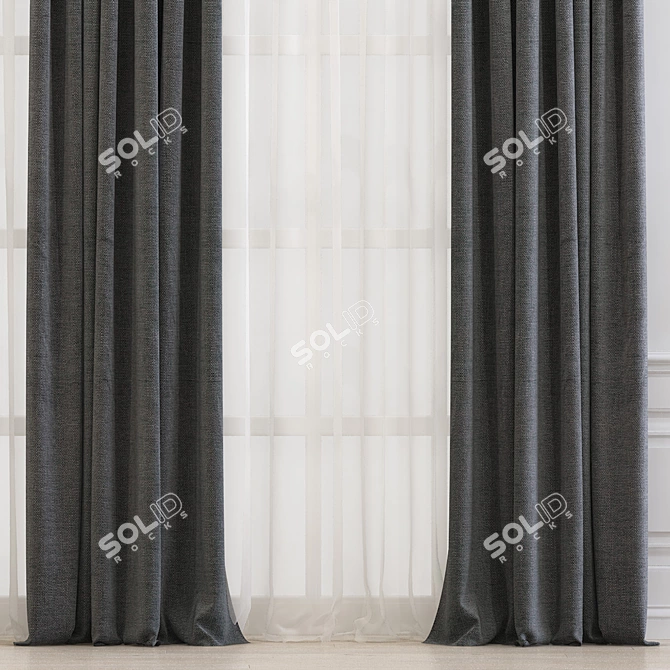 Revamped and Retopologized Curtain 3D model image 2