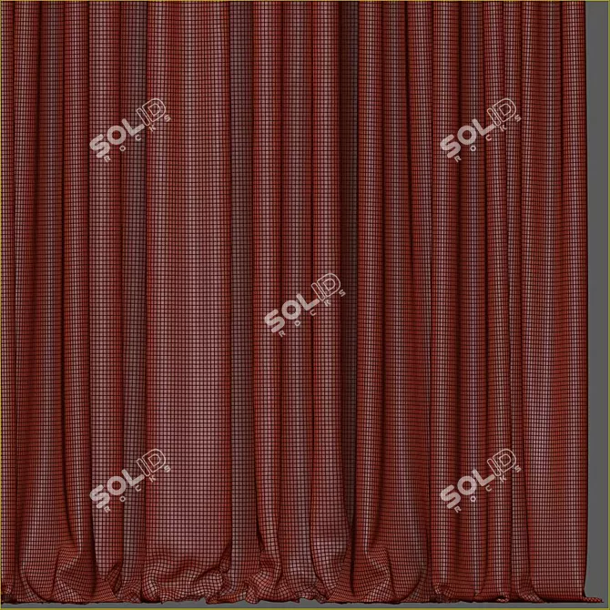 Revamped and Retopologized Curtain 3D model image 4