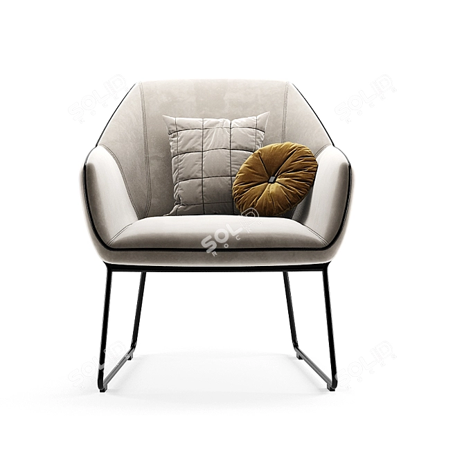 Cozy Nest Armchair 3D model image 2