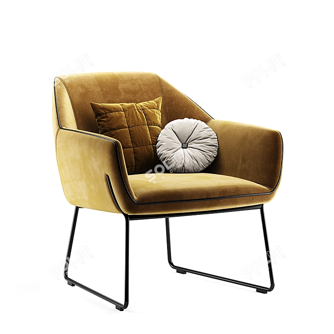 Cozy Nest Armchair 3D model image 3