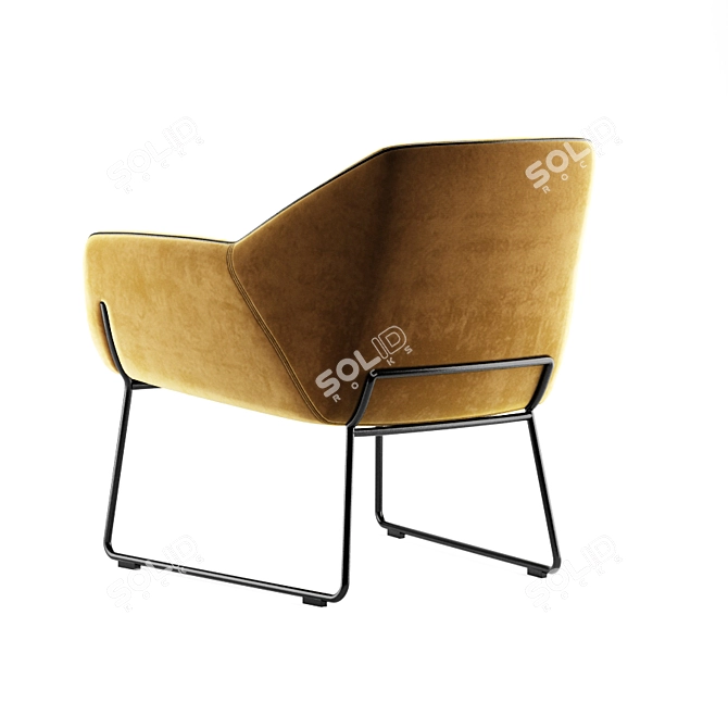 Cozy Nest Armchair 3D model image 4