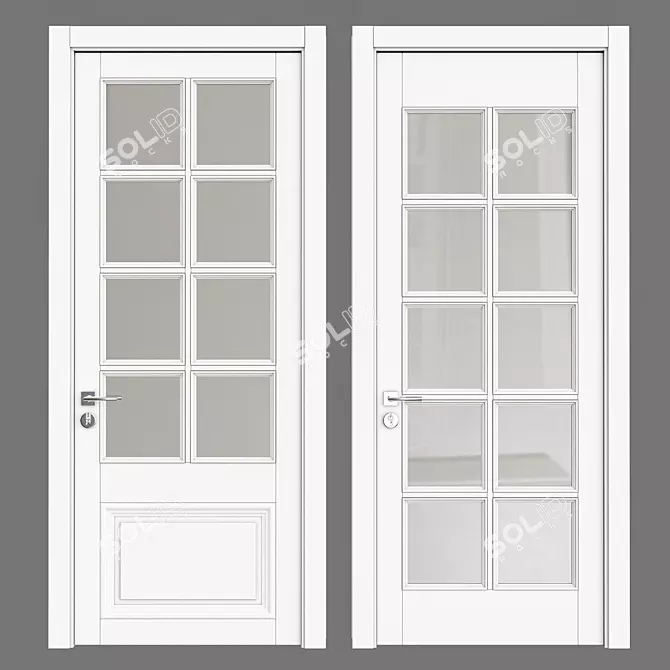 Stylish Steel Door 06 3D model image 1