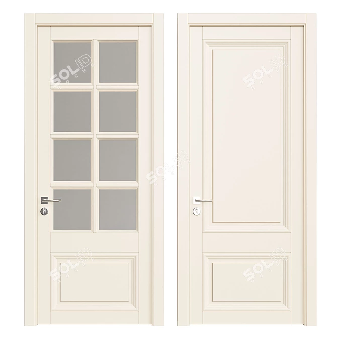 Stylish Steel Door for Modern Homes 3D model image 1