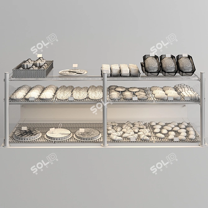 Viennoiserie Delight Showcase 3D model image 3