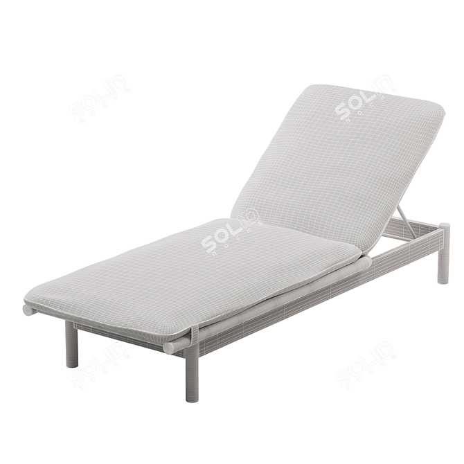 Dedon Tibbo Beach Chair: Luxury Outdoor Comfort 3D model image 3