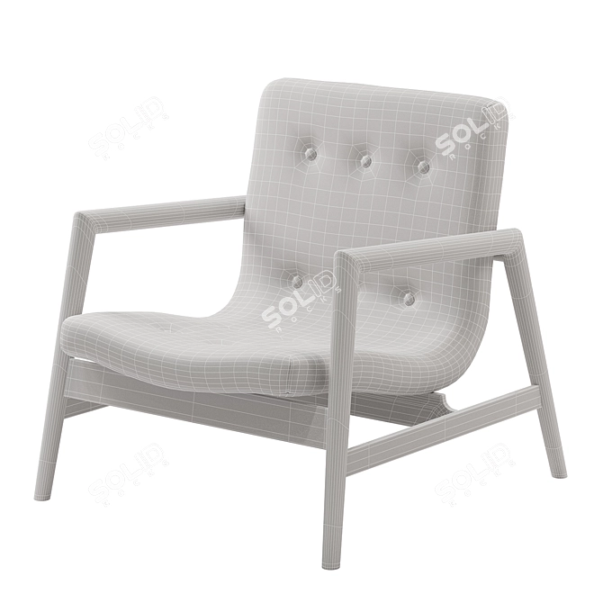 Cherrywood Elegance - Gustav Armchair 3D model image 4