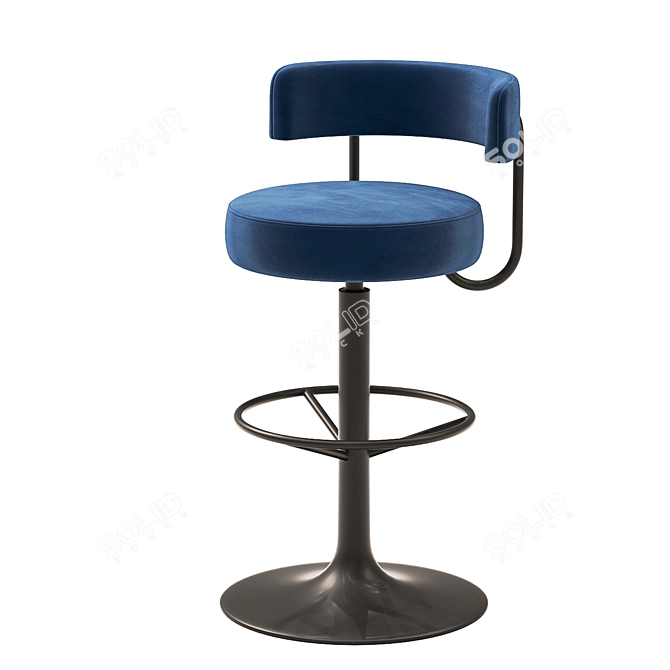 Stylish Jupiter Barstool 3D model image 1