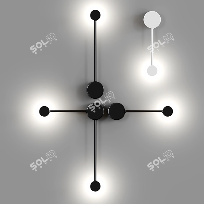 Minimalist Metal Lampatron DOTS 3D model image 1