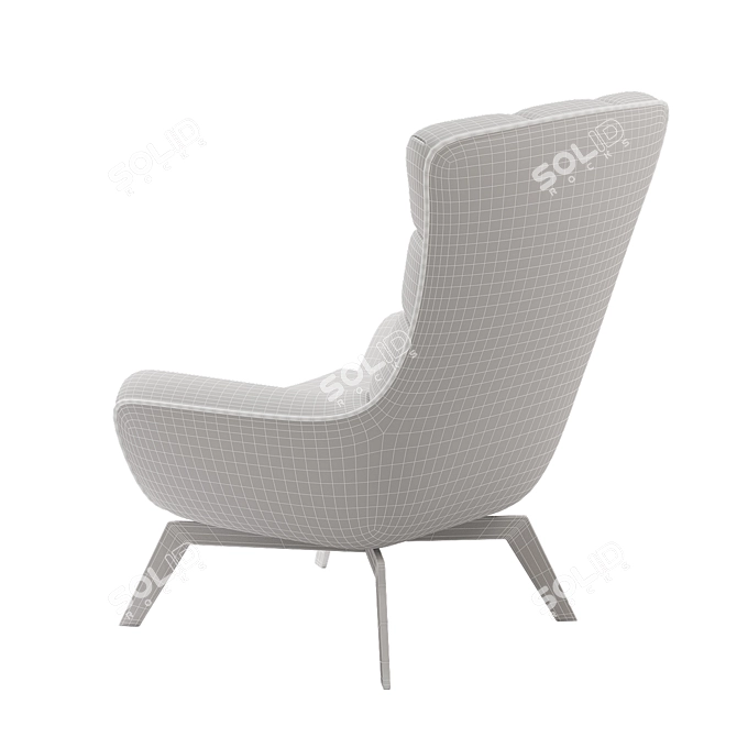 Luxurious Simpo Merlyn Armchair 3D model image 4