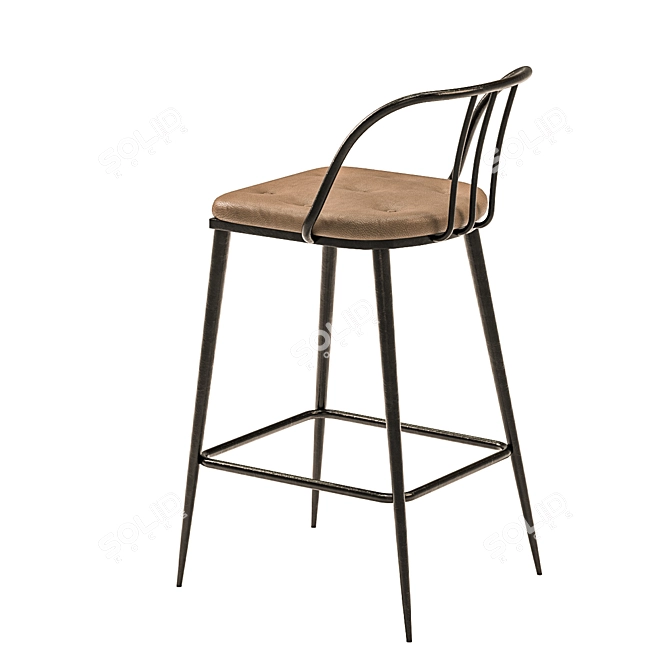 Tempest Contract Barstool: Stylish, Durable Seating 3D model image 2