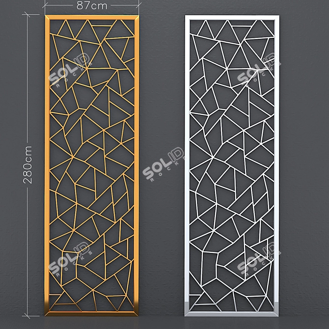 3D Decorative Wall Panel 3D model image 2