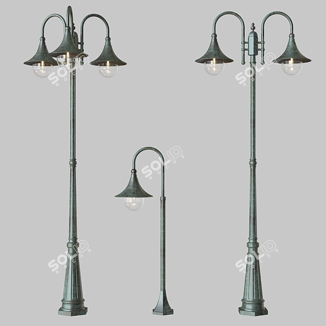 Malaga Light Fixtures: Versatile and Stylish 3D model image 1