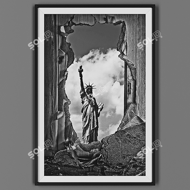 Title: Black Framed Art Print 3D model image 1