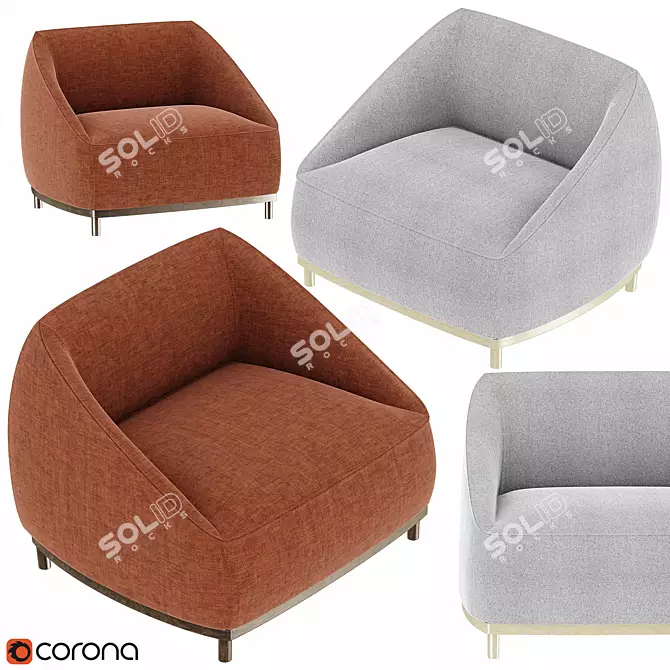 Cozy and Chic Sumo Lounge Chair 3D model image 1