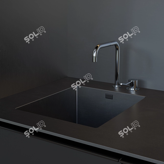 Sleek Kitchen: Minimalistic Elegance 3D model image 2