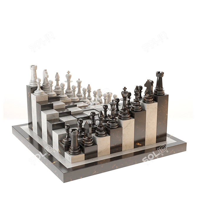 Immersive 3D Chess Experience 3D model image 1