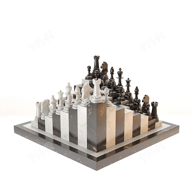 Immersive 3D Chess Experience 3D model image 2