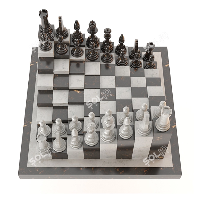 Immersive 3D Chess Experience 3D model image 4