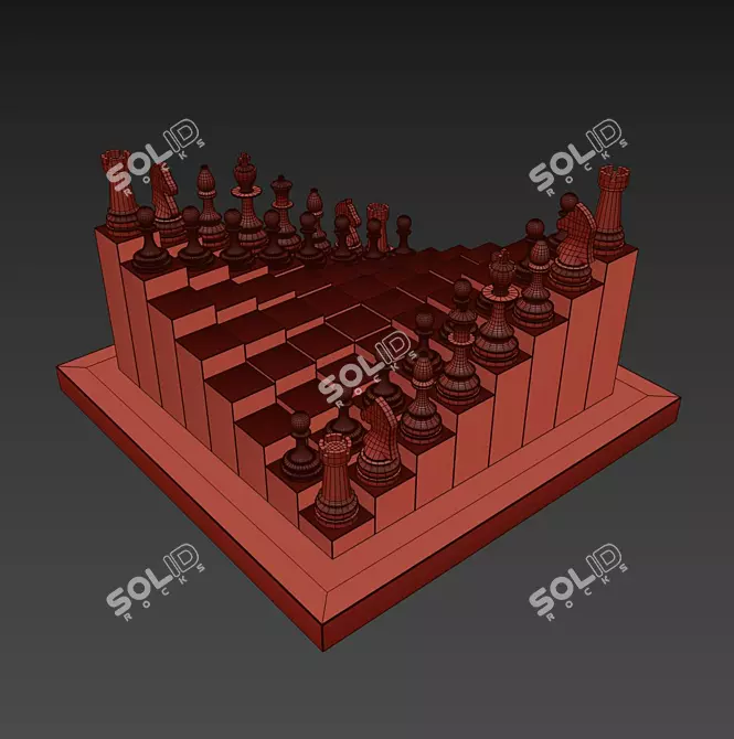 Immersive 3D Chess Experience 3D model image 5