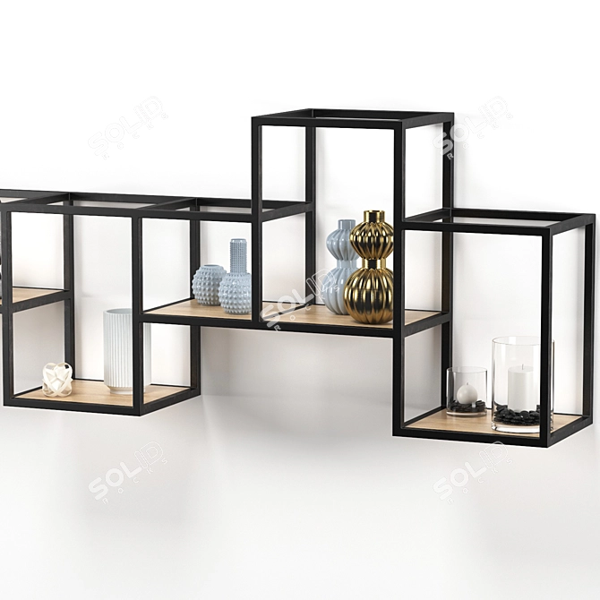 Stylish Wall Shelves for Home Décor 3D model image 2