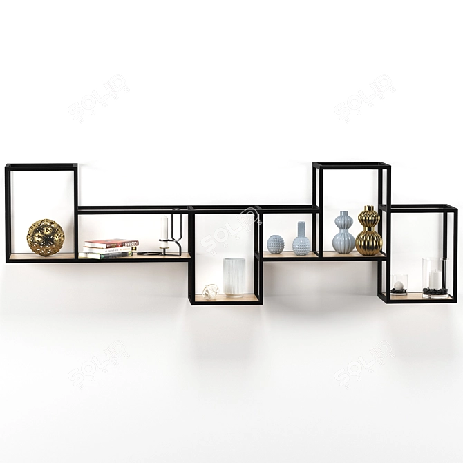 Stylish Wall Shelves for Home Décor 3D model image 4