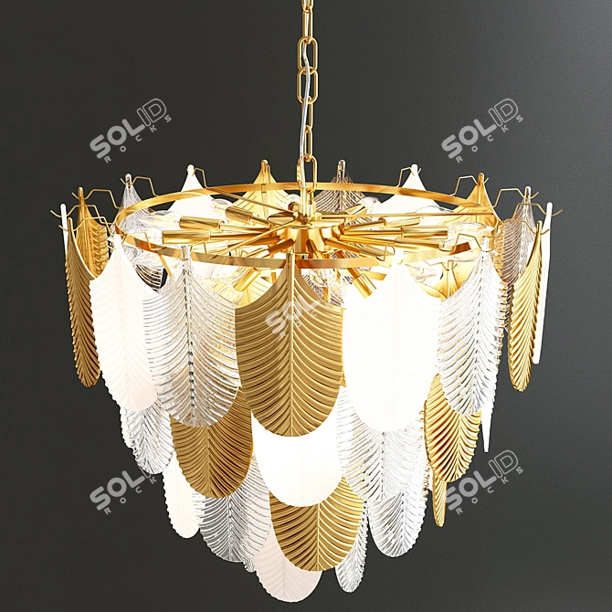 Regal Gold Chandelier Collection 3D model image 2